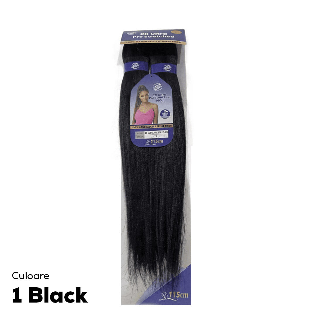 Ultra Braid Pre Stretched, 1 Black, 115cm, 160g