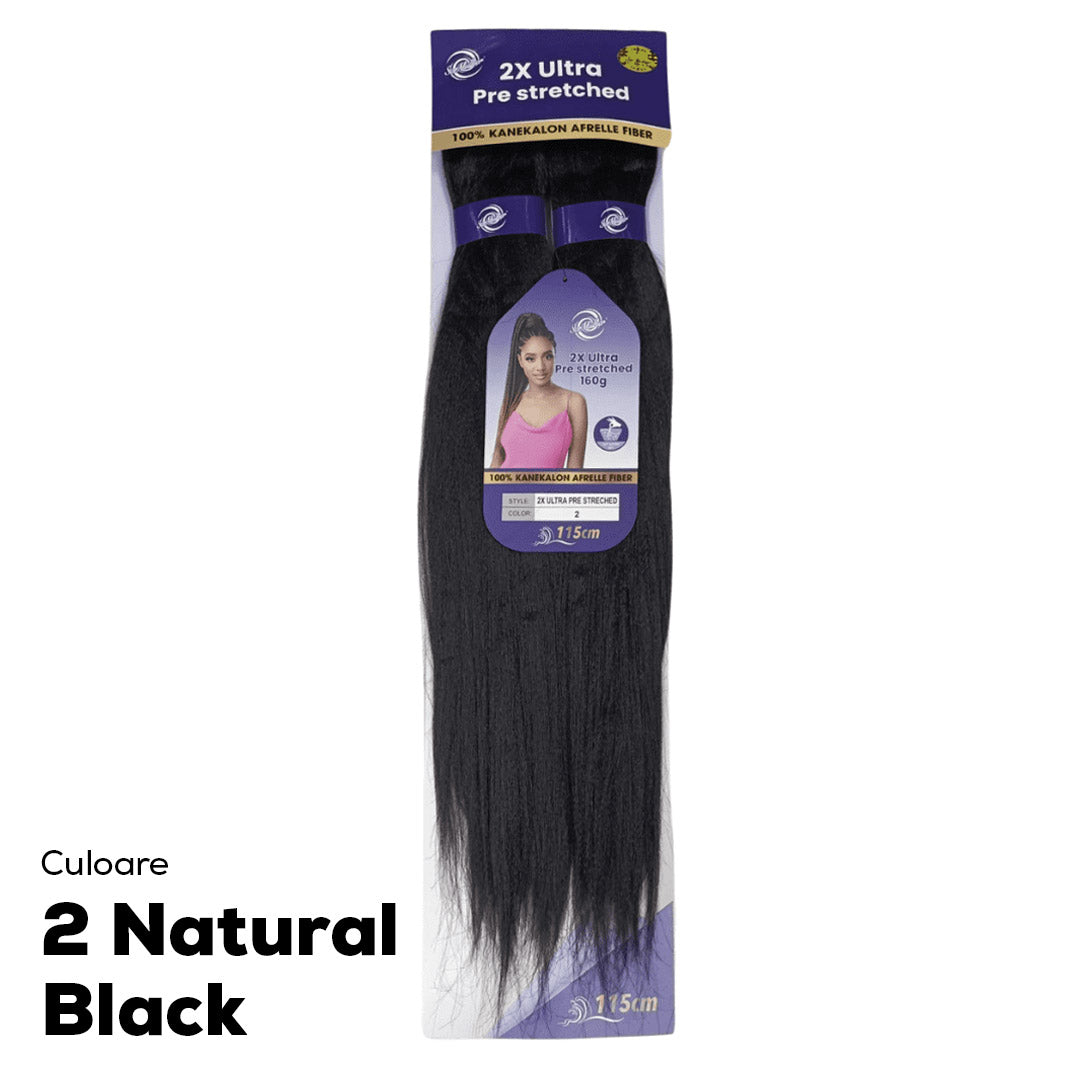 Ultra Braid Pre Stretched, 1 Natural Black,  115cm, 160g
